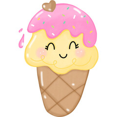Cute Cartoon Ice Cream Summer