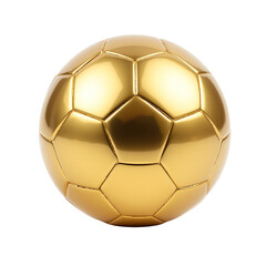 Fototapeta premium Golden soccer ball on a white isolated background