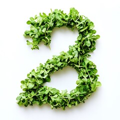 Fresh arugula on white background. Top view. Flat lay