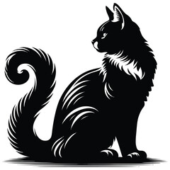 black cat vector illustration
