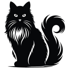 Obraz premium black and white cat