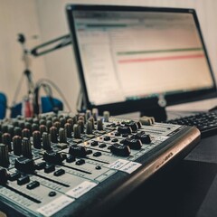audio mixing console