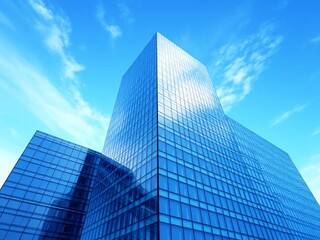 Fototapeta premium modern office building. building, skyscraper, office, architecture, city, business, sky, glass, tower, downtown, urban, tall, buildings, reflection, high, cityscape, structure, window, construction, s