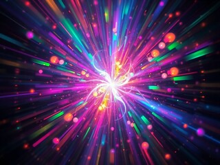 Fototapeta premium abstract light background. light, star, space, disco, burst, laser, design, backgrounds, vector, blue, shiny, illustration, bright, ray, glow, lights, glowing, energy, color, shine, sun, explosion, ar