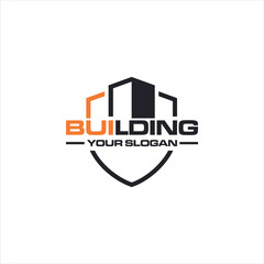 creative simple logo design building