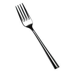 Shiny fork, angled view