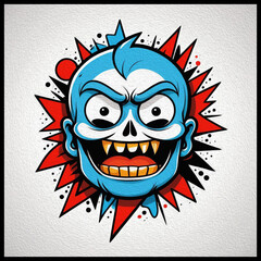 Obraz premium Cartoon. Pattern for T-shirts, covers, wallpapers, fabrics . Oil painting