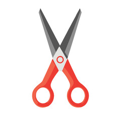 scissors icon simple flat design