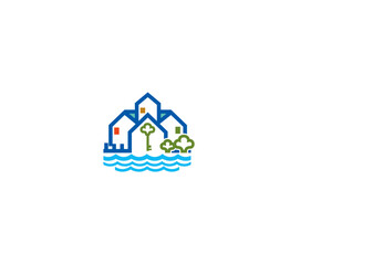 Modern Residential Home Logo &ndash; Real Estate, Property, House Line Icon Design