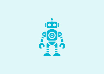 Robot logo with tech-inspired futuristic design