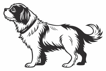 shih tzu sihouette black vector