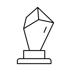 Trophy Line Icon. Award, Success, Achievement, Sport, Competition, Medal, Champion, Winner, Leadership Editable Stroke Vector Illustration.