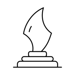 Trophy Line Icon. Award, Success, Achievement, Sport, Competition, Medal, Champion, Winner, Leadership Editable Stroke Vector Illustration.