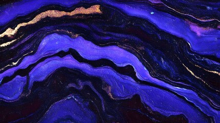 Obraz premium Abstract Purple and Gold Liquid Marble Texture