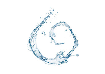 抽象的な青い水しぶきの3dイラスト