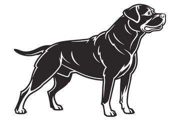 rottweiler sihouette black vector