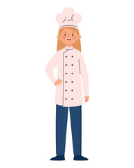 Female Chef Honoring Labor Day in the Kitchen