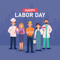 Celebrating Labor Day with Diverse Professionals in Action