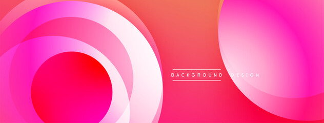 Abstract pink, red layers create dynamic visual flow. Gradient shades offer modern aesthetic, suitable for backgrounds.