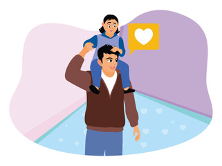 Young father on leave from work and playing with son at home.