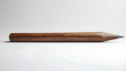 A wooden pencil with a black tip