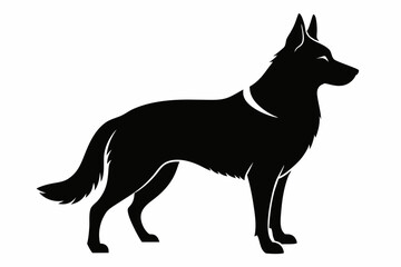 german shepherd sihouette black vector