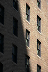 Windows in a brick building