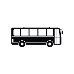 Bus icon, Bus silhouette vector Art & Illustration on a white background
