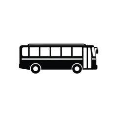Bus icon, Bus silhouette vector Art & Illustration on a white background