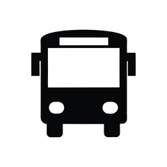 Bus icon, Bus silhouette vector Art & Illustration on a white background