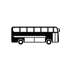 Bus icon, Bus silhouette vector Art & Illustration on a white background