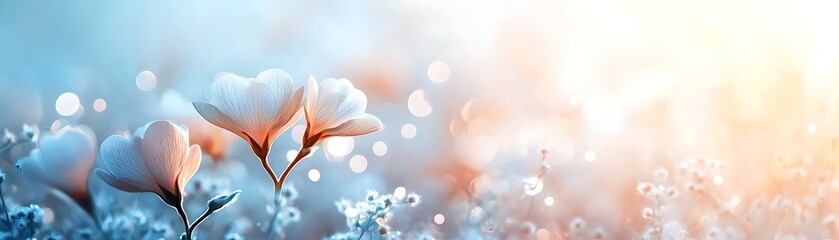 Fototapeta premium Soft focus magnolia blossoms in springtime