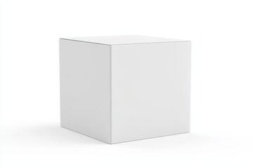 Fototapeta premium Blank white cardboard box product packaging mockup.