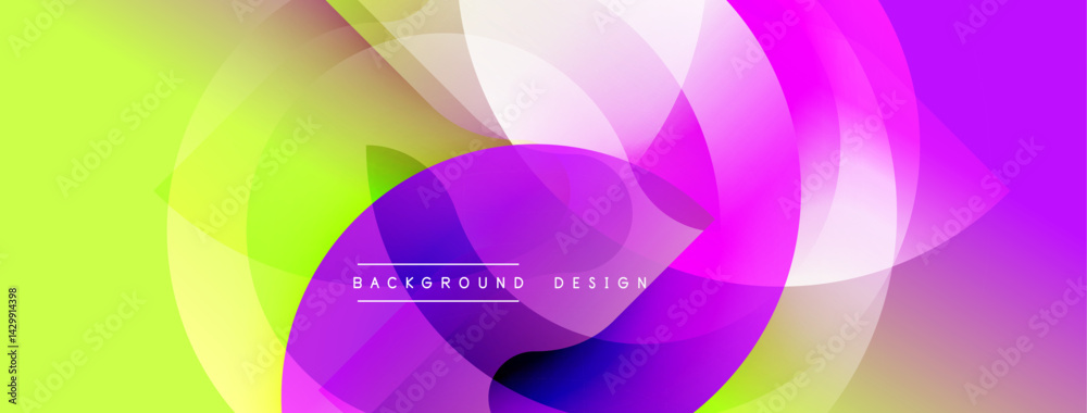 Leinwandbilder Vibrant abstract background. Overlapping circles create dynamic colorful composition. Modern design element for projects.