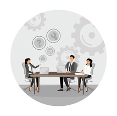 Customer service concept. Call center and 24 hours global online technical support.