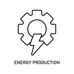Icon a energy production, isolated against a clean background.