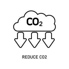 Icon a reduce co2, isolated against a clean background.