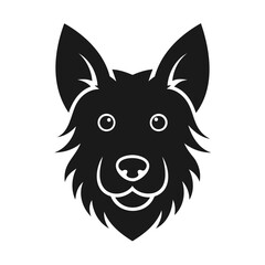 Dog head logo icon, Dog face vector Illustration, on a isolated background