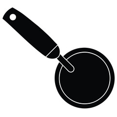 Pizza Cutter Vector &ndash; Sharp Kitchen Tool Illustration for Food, Cooking & Design Projects
