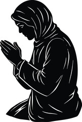 Mother Praying Silhouette