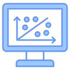 Scatter Plot Icon Element For Design