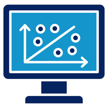 Scatter Plot Icon Element For Design