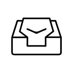 Simple File Box with Document Icon, Minimalist Folder and Paper Design, Flat Storage Box Vector