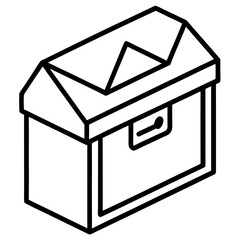 Carton Folder Icon Vector Design