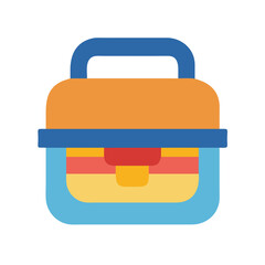 Colorful Lunchbox with Sandwich, Meal Prep Icon