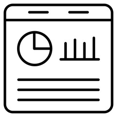 Data Dashboard Icon Element For Design
