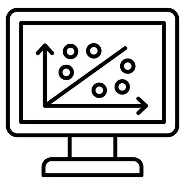 Scatter Plot Icon Element For Design