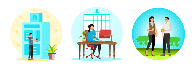 Man with hot beverages. Cup of Hot Coffee.  Enjoying Coffee Outdoors.