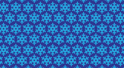 seamless pattern with blue snowflakes