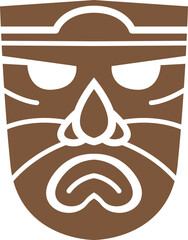 Hawaiian Mask Vector Design Element